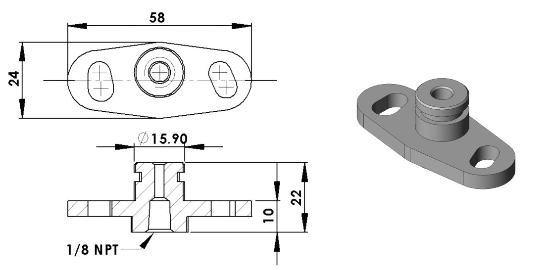 Turbosmart OEM Fuel Rail FPR Adaptor - MODE Auto Concepts