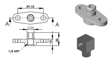 Turbosmart OEM Fuel Rail FPR Adaptor - MODE Auto Concepts