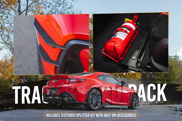 FLOW Designs  ZD8 BRZ Full Lip Splitter Set (TEXTURED BLACK) - MODE Auto Concepts