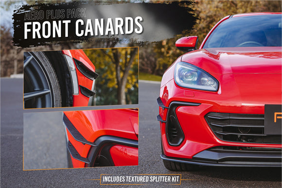 FLOW Designs  ZD8 BRZ Full Lip Splitter Set (TEXTURED BLACK) - MODE Auto Concepts