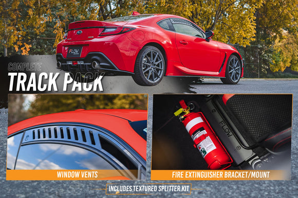 FLOW Designs  ZD8 BRZ Full Lip Splitter Set (TEXTURED BLACK) - MODE Auto Concepts