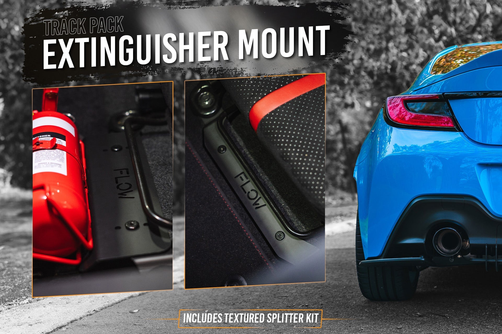 FLOW Designs  GR86 ZN8 Full Lip Splitter Set (TEXTURED BLACK) - MODE Auto Concepts