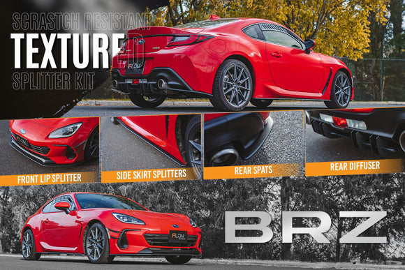 FLOW Designs  ZD8 BRZ Full Lip Splitter Set (TEXTURED BLACK) - MODE Auto Concepts