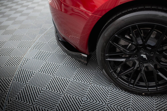 Maxton Design Rear Splitter (with vertical bars) V.2 Tesla Model 3 Project Highland (Facelift)