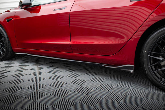 Maxton Design Side Skirts Diffusers V.1 Tesla Model 3 Mk1 / Mk1 Facelift