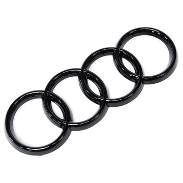 Emblex Audi Style Rings Gloss Black Front Grille Badge Emblem for Audi A3 S3 RS3 8V A4 S4 RS4 B8 A5 A5 RS5 B8 - MODE Auto Concepts