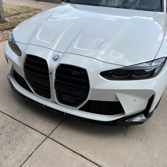 Exon Gloss Black M Performance Style Front Splitter set (3-Pieces) for BMW M3 G80 G81 & M4 G82 G83 - MODE Auto Concepts