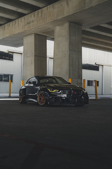 Exon Gloss Black M Performance Style Front Splitter set (3-Pieces) for BMW M2 G87 - MODE Auto Concepts