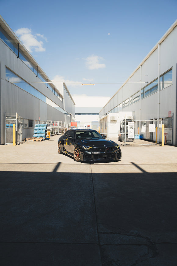 Exon Gloss Black M Performance Style Side Winglet Splitters for BMW M2 G87 - MODE Auto Concepts