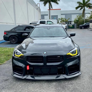 Exon Gloss Black MHC Style Front Splitter set (3-Pieces) for BMW M2 G87 - MODE Auto Concepts