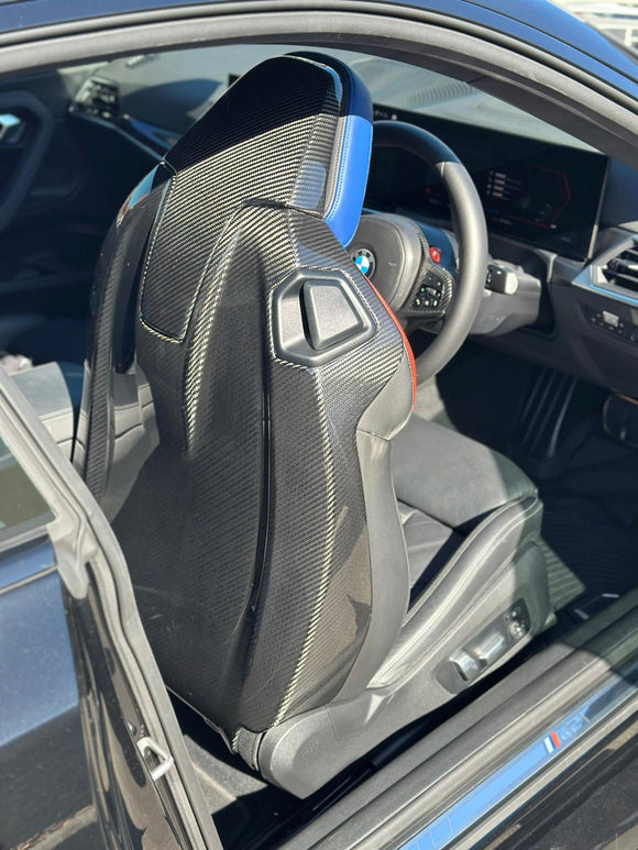 Carbon Pre-Preg Seat Back Upper & Lower Trim Set for BMW M4 G82 G83 & M2 G87 - MODE Auto Concepts