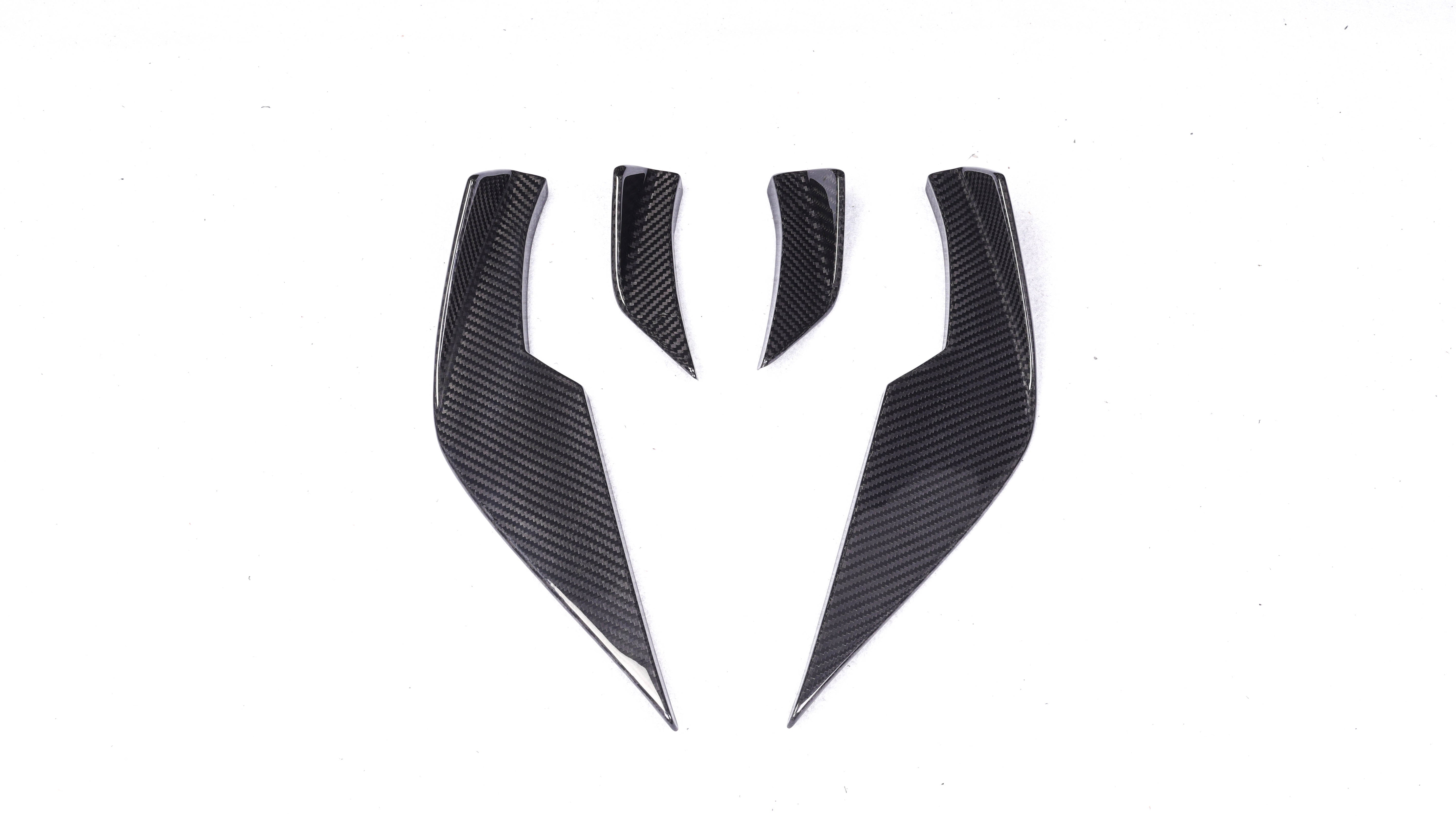 Carbon Pre-Preg V Style Front Bumper Canards for BMW M3 G80 G81 M4 G82 G83