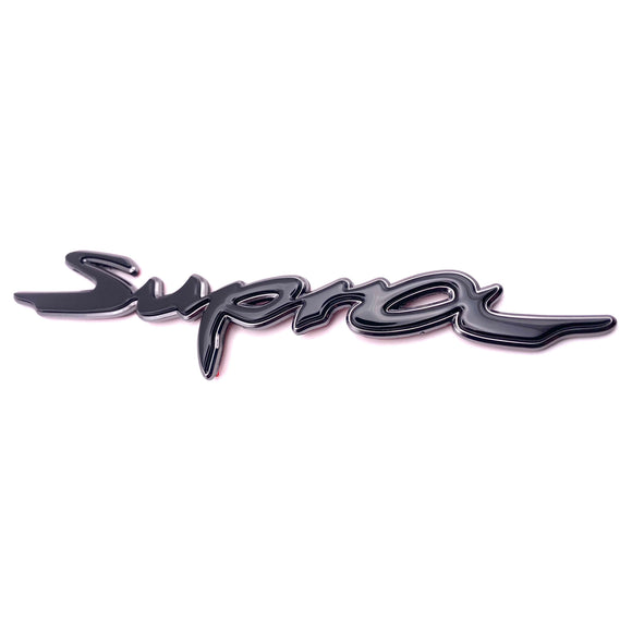 Emblex Gloss Black w. Chrome Outer Supra Rear Badge Emblem for Toyota Supra A90 - MODE Auto Concepts