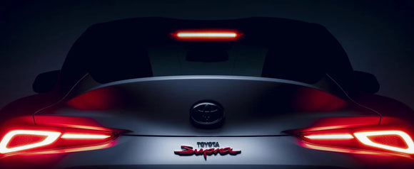 Emblex Gloss Red w. Chrome Outer Supra Rear Badge Emblem for Toyota Supra A90 - MODE Auto Concepts