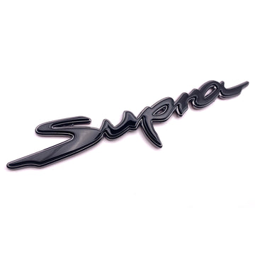 Emblex Gloss Black w. Chrome Outer Supra Rear Badge Emblem for Toyota Supra A90 - MODE Auto Concepts