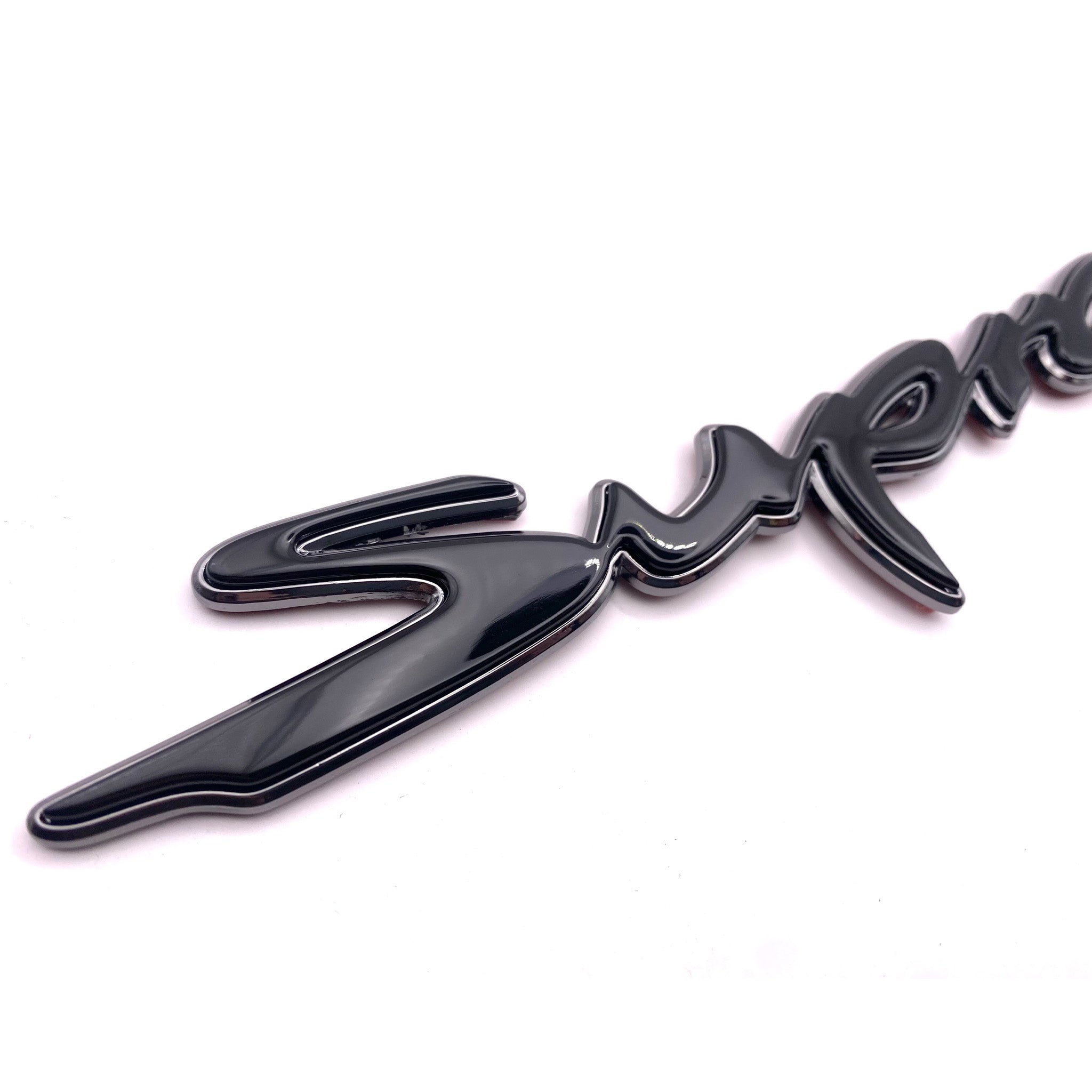 Emblex Gloss Black w. Chrome Outer Supra Rear Badge Emblem for Toyota Supra A90