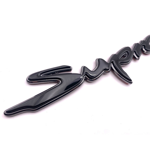 Emblex Gloss Black w. Chrome Outer Supra Rear Badge Emblem for Toyota Supra A90 - MODE Auto Concepts