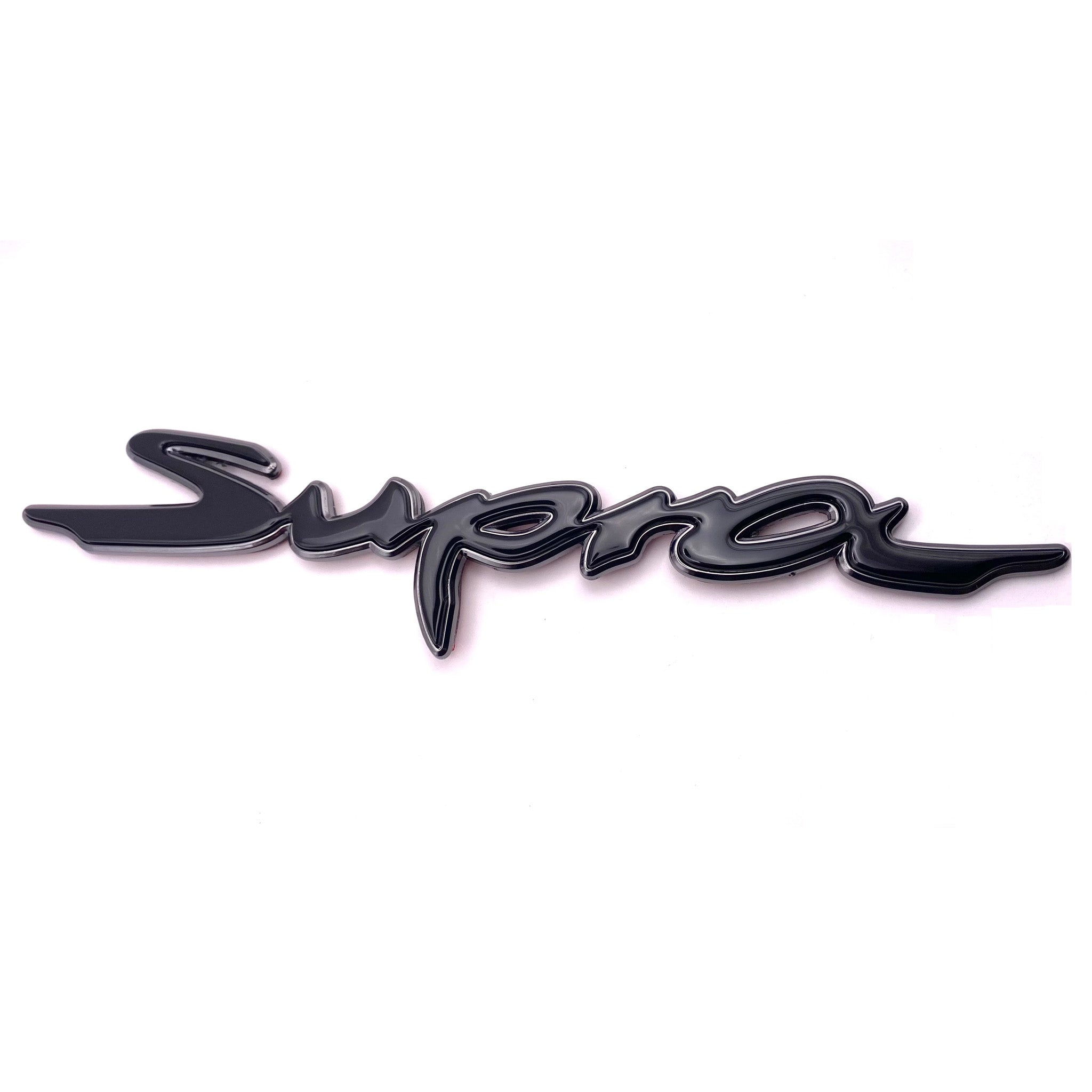 Emblex Gloss Black w. Chrome Outer Supra Rear Badge Emblem for Toyota Supra A90