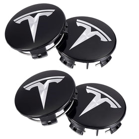 Emblex Tesla Style Black and Silver Wheel Centre Caps Hammer Emblem for Tesla Model S 3 X Y - MODE Auto Concepts