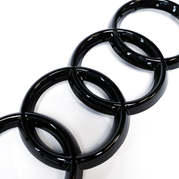 Emblex Audi Style Rings Gloss Black Front Grille Badge Emblem for Audi A3 S3 RS3 8V A4 S4 RS4 B8 A5 A5 RS5 B8 - MODE Auto Concepts