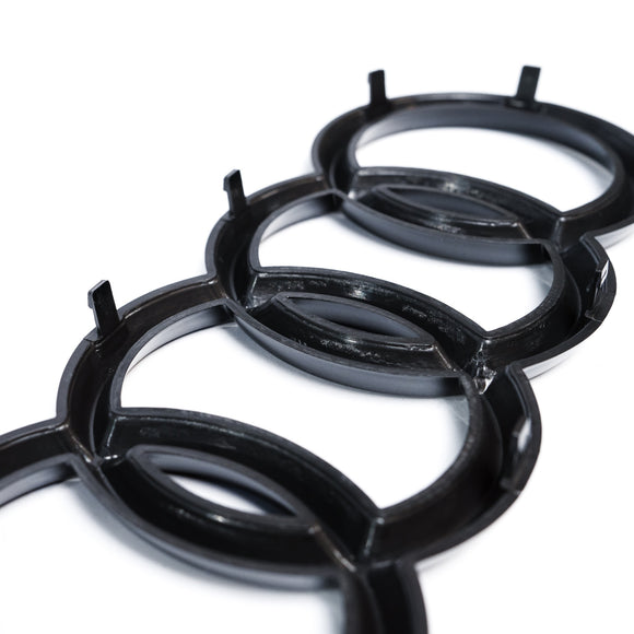 Emblex Audi Style Rings Gloss Black Front Grille Badge Emblem for Audi A3 S3 RS3 8V A4 S4 RS4 B8 A5 A5 RS5 B8 - MODE Auto Concepts