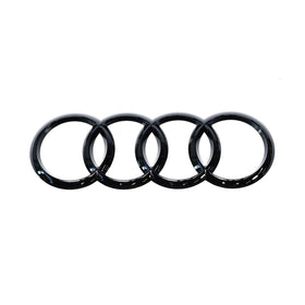 Emblex Audi Style Rings Gloss Black Rear Trunk Badge Emblem for Audi A3 S3 RS3 8V A4 S4 RS4 B8 A5 A5 RS5 B8 A6 S6 RS6 C7 - MODE Auto Concepts