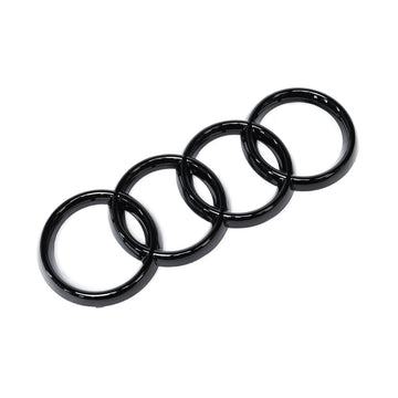 Emblex Audi Style Rings Gloss Black Rear Trunk Badge Emblem for Audi A3 S3 RS3 8V A4 S4 RS4 B8 A5 A5 RS5 B8 A6 S6 RS6 C7 - MODE Auto Concepts