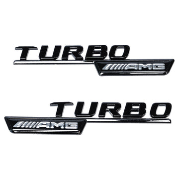 Emblex Gloss Black AMG Turbo Side Fender Badge Emblem for Mercedes Benz A45 AMG - MODE Auto Concepts