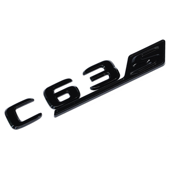Emblex Gloss Black C63s Badge Emblem for Mercedes Benz AMG C63 S W205 - MODE Auto Concepts