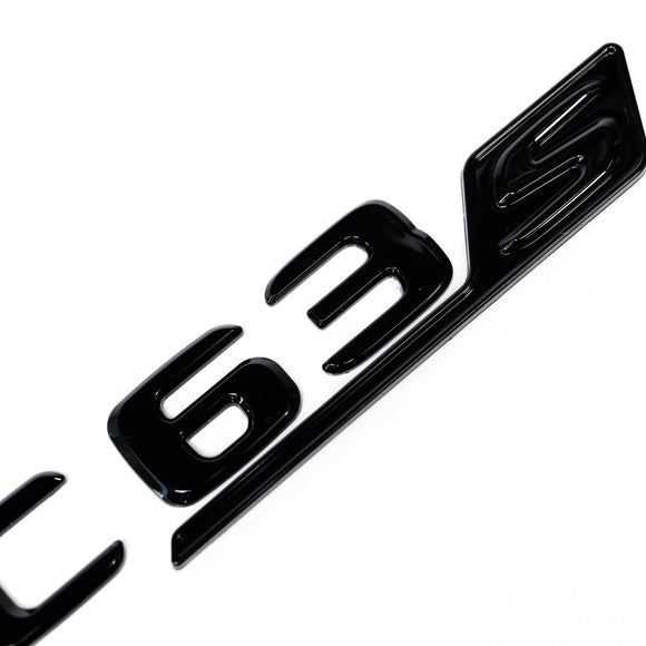 Emblex Gloss Black C63s Badge Emblem for Mercedes Benz AMG C63 S W205 - MODE Auto Concepts