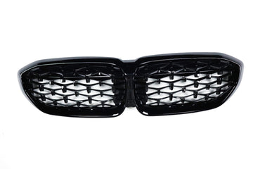 Exon Gloss Black Diamond Grille for BMW 3-Series inc. 320i 330i M340i G20 G21 G28 (2018-2022)