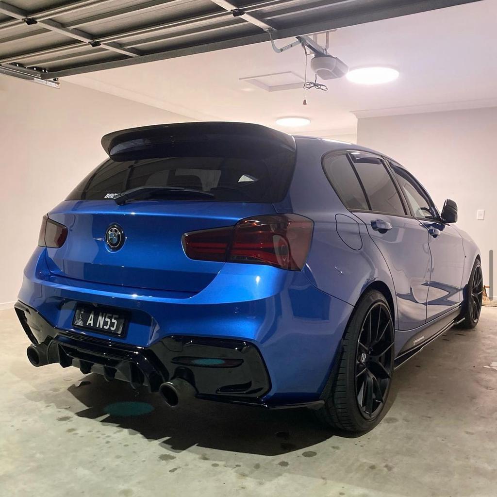 Exon Gloss Black Rear Diffuser w. Dual Outlet for BMW 1-Series M135i ...