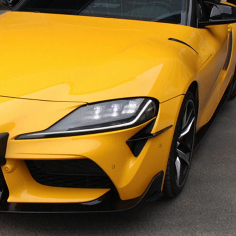 Exon Gloss Black GT Style Front Bumper Trims for Toyota Supra A90