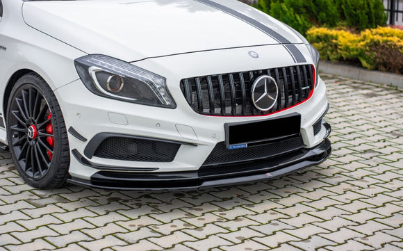 Exon Gloss Black GT Style Panamericana Grille for Mercedes Benz A-Class & A45 AMG W176 Pre-Facelift - MODE Auto Concepts