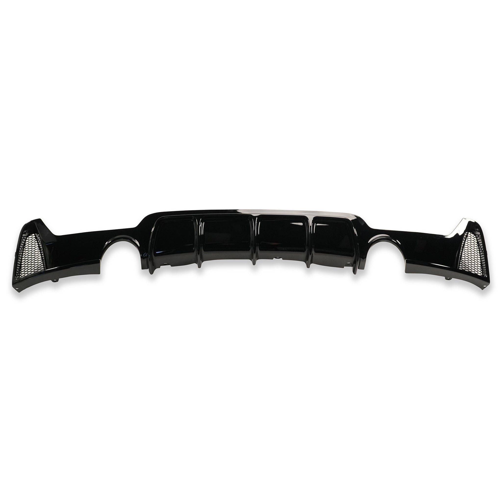 Exon Gloss Black M Performance Style Rear Diffuser w. Dual Outlet for ...