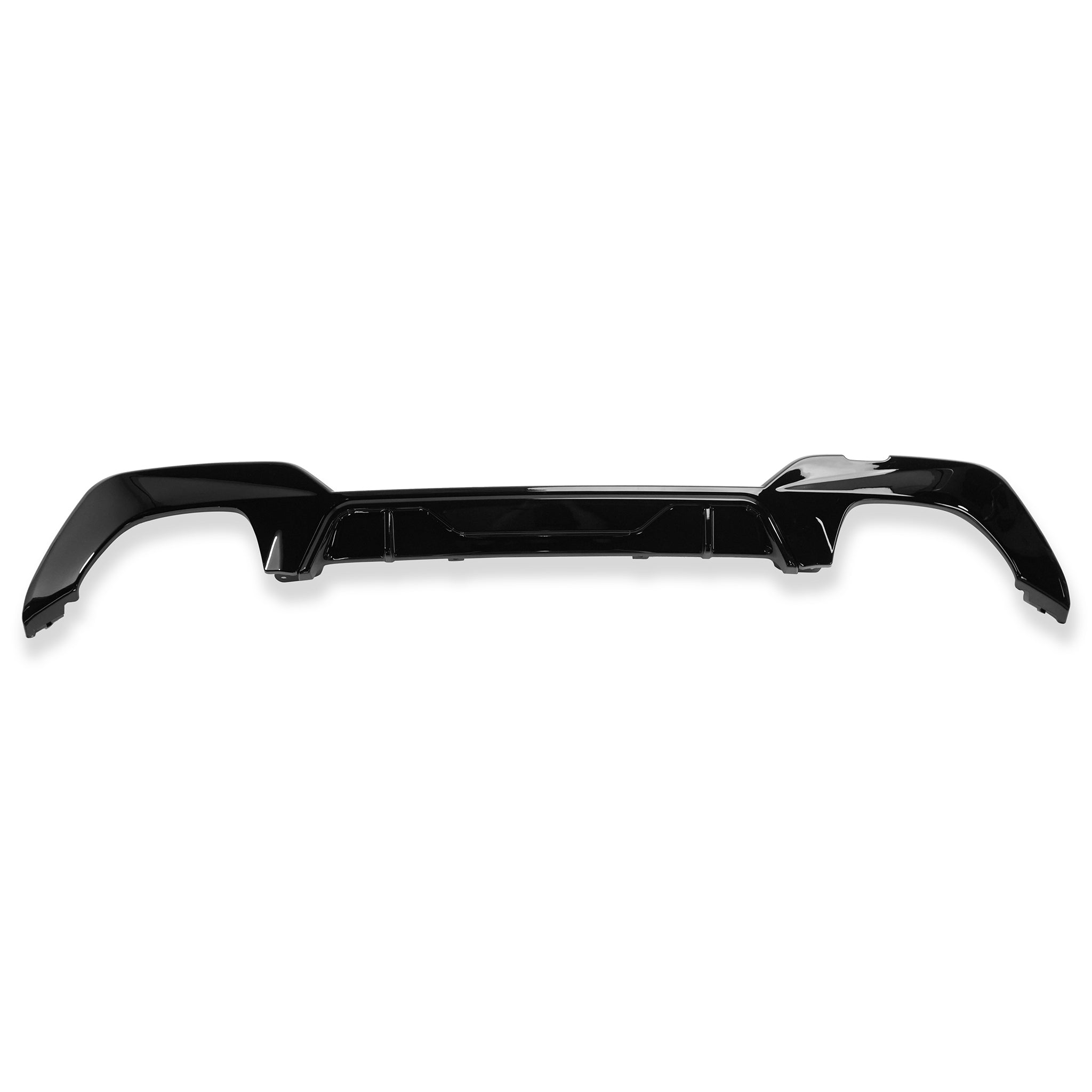Exon Gloss Black M Performance Style Rear Diffuser w. Large Dual Outle ...