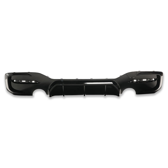 Exon Gloss Black Rear Diffuser w. Dual Outlet for BMW 1-Series M135i LCI & M140i F20 M-Sport - MODE Auto Concepts