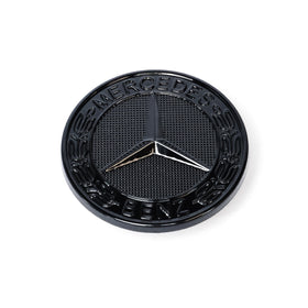 Emblex Gloss Black Mercedes Benz Style Hood Bonnet Badge Emblem for Mercedes Benz AMG C-Class C43 C63 S AMG & E-Class E43 E53 E63 S AMG - MODE Auto Concepts
