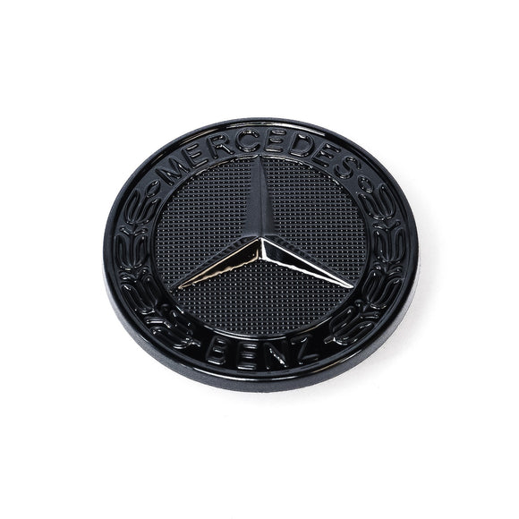 Emblex Gloss Black Mercedes Benz Style Hood Bonnet Badge Emblem for Mercedes Benz AMG C-Class C43 C63 S AMG & E-Class E43 E53 E63 S AMG - MODE Auto Concepts