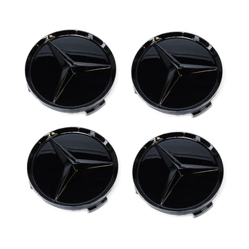 Emblex Gloss Black Mercedes Benz Style Wheel Center Cap Badge Emblem for Mercedes Benz AMG A35 A45 C43 C63 S GLC43 GLC63 S - MODE Auto Concepts