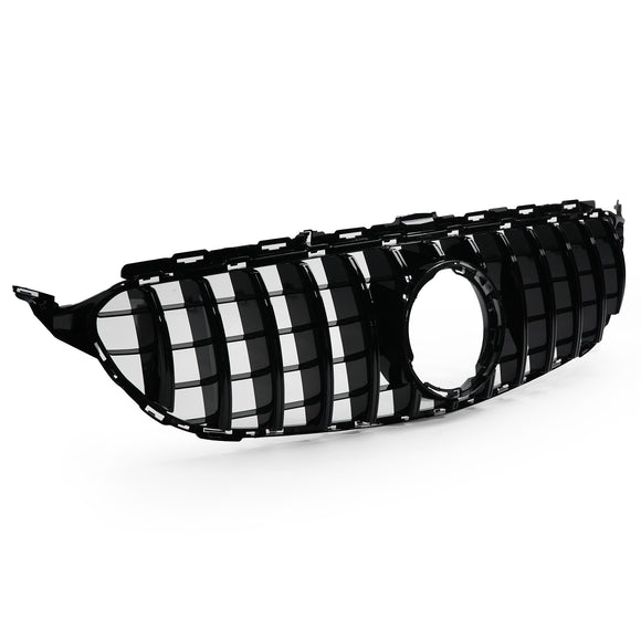 Exon Gloss Black Panamericana GT Style Grille for Mercedes Benz C63/C63s AMG (W205) Facelift (19-22) - MODE Auto Concepts