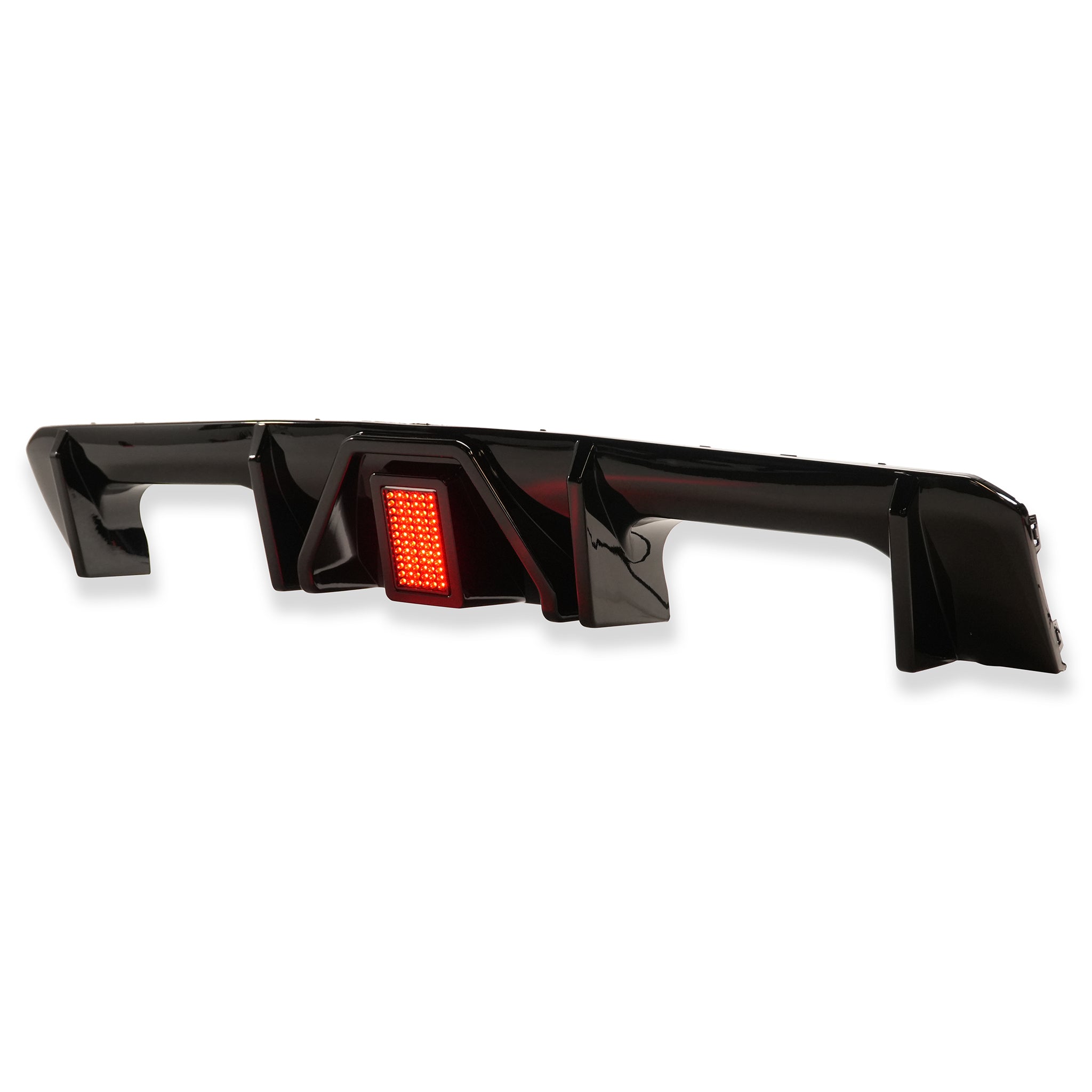 Exon Gloss Black Rear Diffuser w. Motorsport / F1 Style LED 3rd Brake ...
