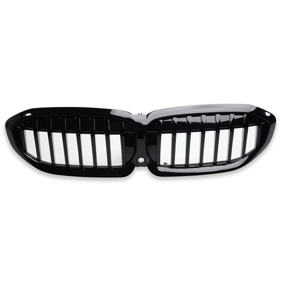 Exon Gloss Black Single Slat Grille for BMW 3-Series inc. 320i 330i M340i G20 G21 G28 (2018-2022) - MODE Auto Concepts