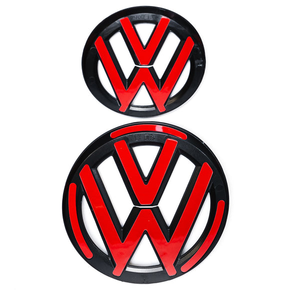 Emblex Gloss Black VW Grille & Trunk Badge Emblem Overlay Combo for VW Golf MK7.5 GTI R - MODE Auto Concepts