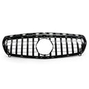 Exon Gloss Black w. Chrome Strip Panamericana GT Style Grille for Mercedes Benz A-Class & A45 AMG W176 Pre-Facelift (12-15) - MODE Auto Concepts