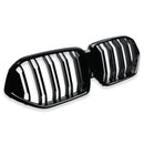 Exon Gloss Black X6M M Style Twin Slat Grille for BMW X6 G06 Pre-LCI 2020-2023 - MODE Auto Concepts