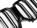 Exon Gloss Black X6M M Style Twin Slat Grille for BMW X6 G06 LCI 2024-present - MODE Auto Concepts