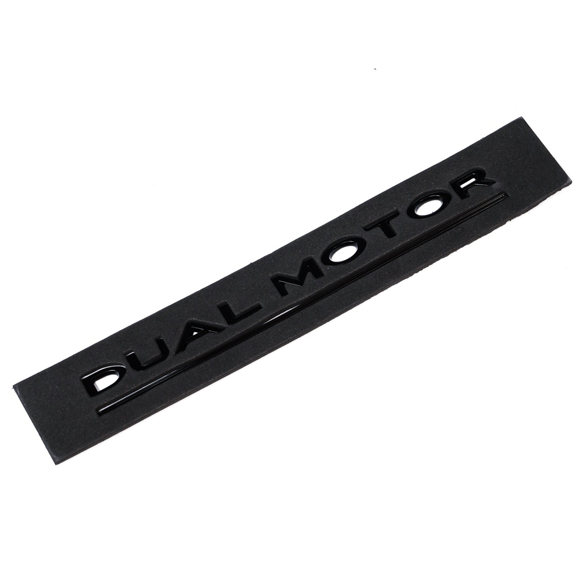 Emblex Tesla Style Gloss Black Rear Badge Dual Motor Emblem for Tesla Model S 3 X Y - MODE Auto Concepts