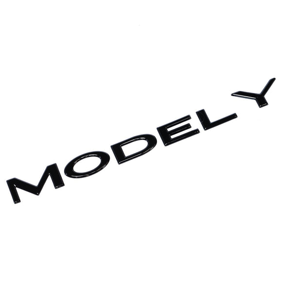 Emblex Tesla Style Gloss Black Rear Badge Emblem for Tesla Model Y - MODE Auto Concepts