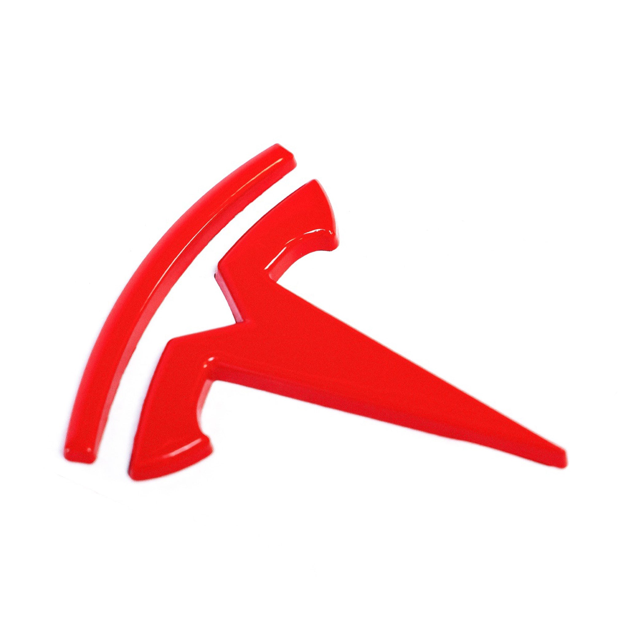 Emblex Tesla Style Gloss Red Rear Badge Hammer Emblem for Tesla Model ...